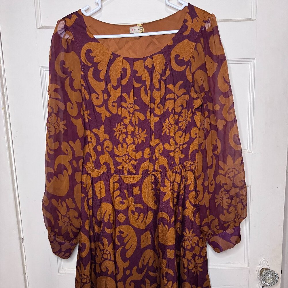 Cremieux Vintage-Style Long Sleeve Dress